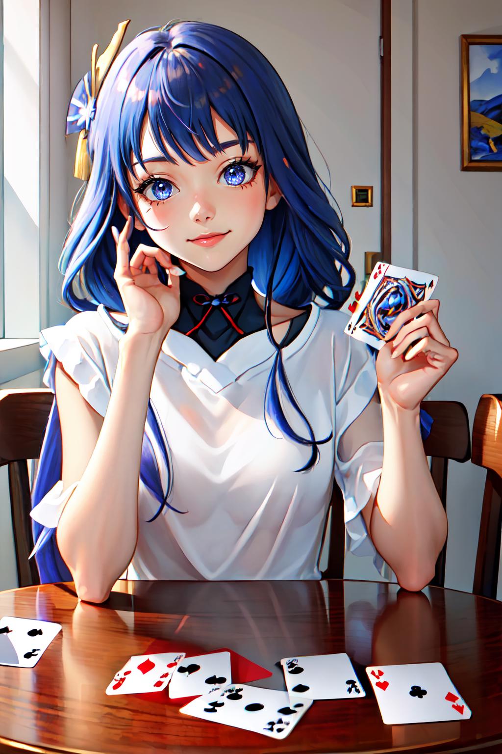 Aggregate more than 84 anime girl playing cards best  incdgdbentre